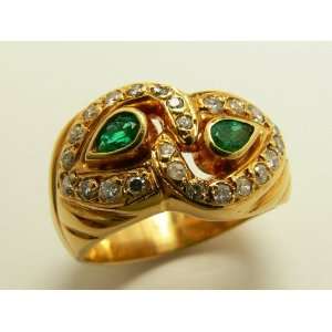 Colombian Emerald & Diamond Ring 18k