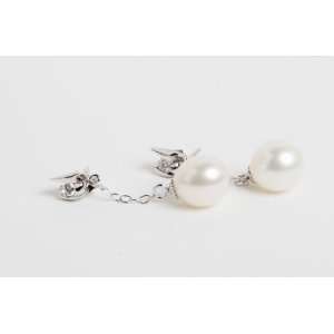  mmpearl(Michael Mikado) 8.0 9.0mm White Pearl Gold Plated 