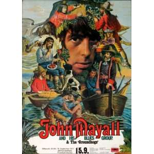 John Mayall Memories 1971   CONCERT POSTER from GERMANY:  