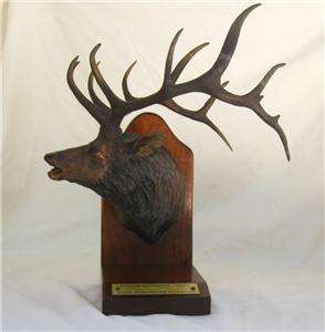 Boone Crockett #3 Rocky Mountain Elk Foundation Dennis Jones Bronze 