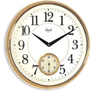    Opal Wall Clock with Arabic Numerals in Gold: Home & Kitchen