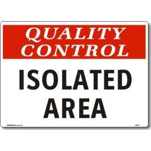    Quality Control Isolated Area Aluminum, 14 x 10
