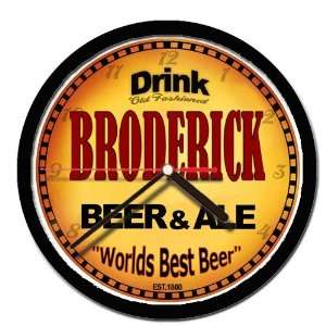  BRODERICK beer and ale cerveza wall clock: Everything Else