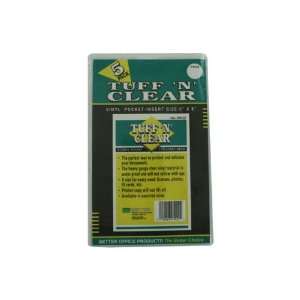  Tuff & 039;n& 039; Clear 5 x 8 vinyl pocket   Pack of 24 