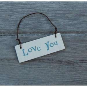  East of India Petite Wooden Love You Gift Tag