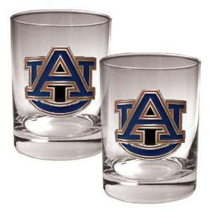 Auburn Tigers 2pc Rocks Glass Set 