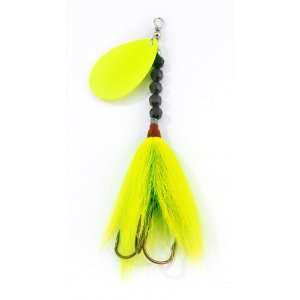  Inhaler Bucktail Lures Yellow w/ Chartreuse Sports 