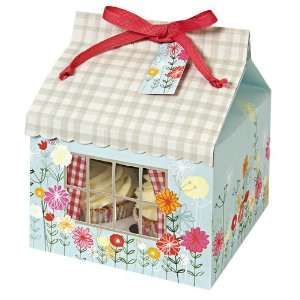 Meri Meri Floral & Gingham Cupcake Box, Large 3 Pack  