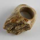 GENUINE BIG OCEAN CORAL FOSSIL RAW HONEYCOMB HUGE RING