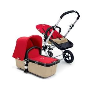 Bugaboo 2011 Cameleon Stroller   Sand Base/Red Canvas Tailored Fabric 