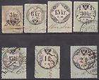 Austria General Revenues 1854 CM 7 diff used stamps