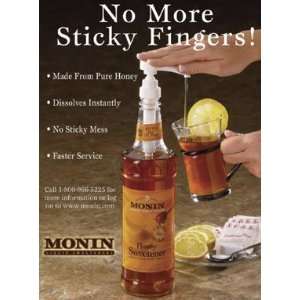 Monin Syrups Honey Sweetener, 1 Liter Grocery & Gourmet Food