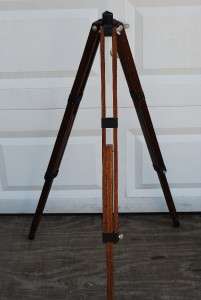   ADJUSTABLE WOODEN TRIPOD FOR TELESCOPE SURVEY EQUIPMENT ETC.  