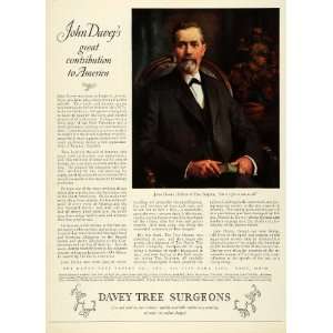  1926 Ad Portrait John Davey Tree Expert Surgeons Removal 