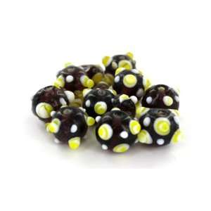 Purple,yellow & White Bumpy Beads jpseenterprises