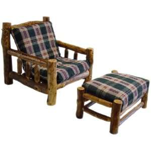  Beartooth Aspen Log Futon Chair and Ottoman