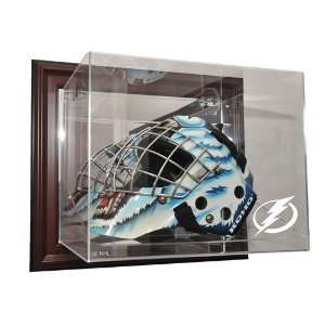 Tampa Bay Lightning Full Size Goalie Mask Display Case Wall Mount with 