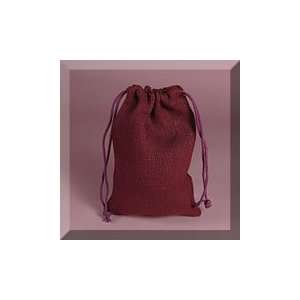    24ea   3 X 5 Burgundy Jute Burlap Pouch