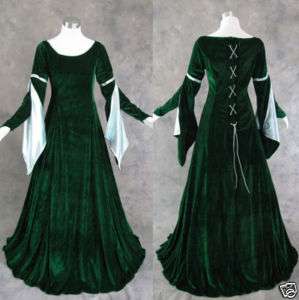 Medieval Renaissance Gown Dress Costume LOTR Wedding 2X  