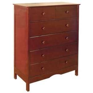  Dresser and Drawer Molly 6 Drawer, Color Cherry Health 