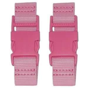  Stroller Straps Pink with Pink Clips: Baby