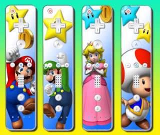 Wii Controller Skin Kit Super Mario 4 pack wiism  
