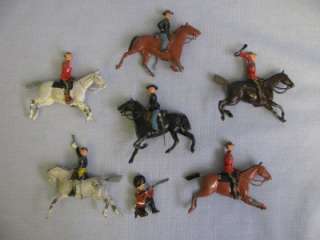 Vintage BRITAINS, LTD. CAVALRY & MOUTIES 7 pc Jointed Right Arms 