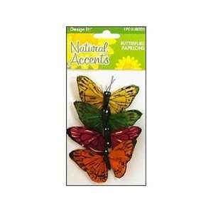    FloraCraft Natural Accents Butterfly 2.5 4pc (4 Pack)