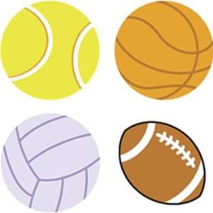   ENTERPRISES INC. SUPERSHAPES STICKERS SPORTS BALL 