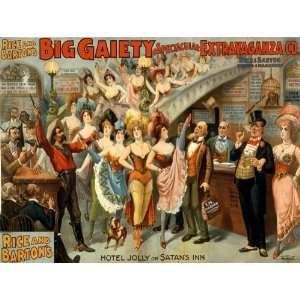 11x 14 Poster.  Big Gaiety  Rice & bartons Poster. Decor with 