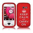 KEEP CALM & CARRY ON SILICONE CASE   SAMSUNG S7070 DIVA