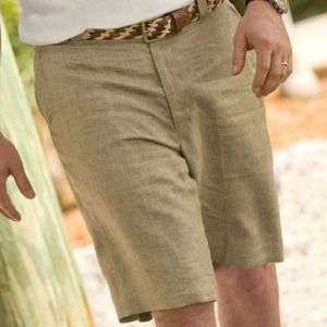 Linen Flat and Pleated Front Summer Shorts SRP$198  