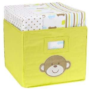    Carters Tote with 3 Pack Receiving Blankets   Monkey: Baby