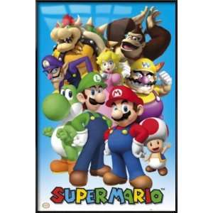  Super Mario / Nintendo All Stars   Framed Gaming Poster 