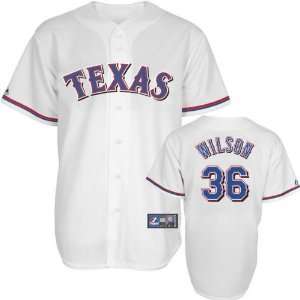 Wilson Youth Jersey: Majestic Home White Replica #36 Texas 