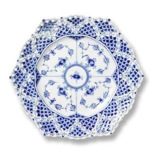  Blue Fluted Full Lace 8.25 Plate: Kitchen & Dining