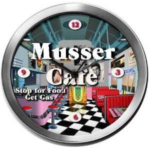  MUSSER 14 Inch Cafe Metal Clock Quartz Movement Kitchen 