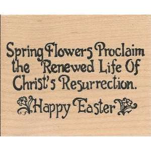  Easter Renewed Life Wood Mounted Rubber Stamp (M2157 