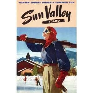  Winter Sports: Summer Sun Sun Valley Ski Poster: Home 