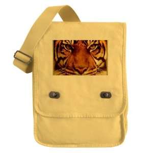    Messenger Field Bag Yellow Sumatran Tiger Face 