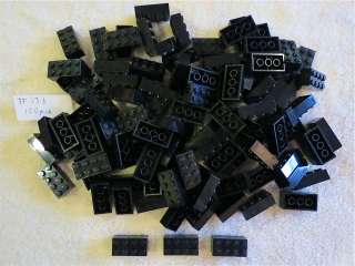 100 Lego Black 2x4 Bricks Blocks Brick Bulk Parts Lot  