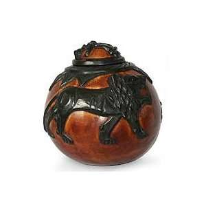  NOVICA Calabash box, Hausa Hunter Home & Kitchen