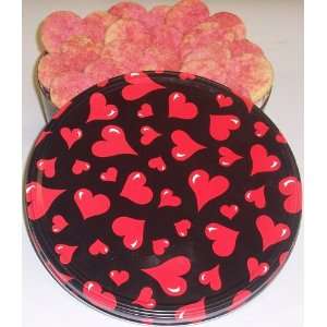 Scotts Cakes 2 1/2 lb. Red and Pink Sugar Valentine Heart Cookies in 