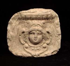 GREEK STUCCO PLAQUE, ca. 3rd 1st century BC. The plaq  