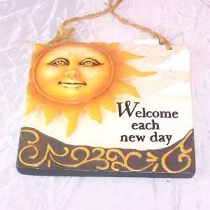  Welcome Each Day Hanging Tile 