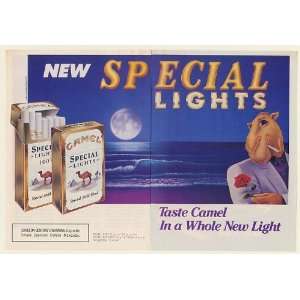   Camel New Special Lights Cigarette Double Page Print Ad (53741) Home