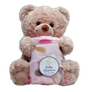    Baby Starters 2 Piece Plush Bear & Blanket Gift Set  Pink: Baby