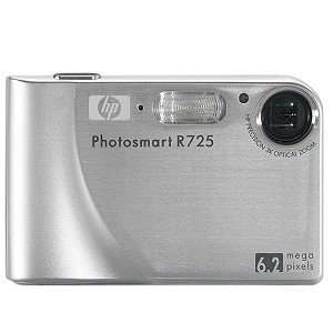   HP Photosmart Slim R725 6.2MP 24X Zoom, 2 LCD Digital Camera: Camera