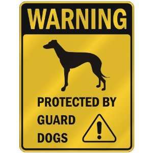   GREYHOUND PROTECTED BY GUARD DOGS  PARKING SIGN DOG