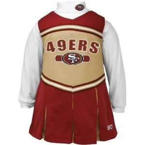   Francisco 49ers Garnet Toddler 2 Piece Cheerleader Dress: Sports